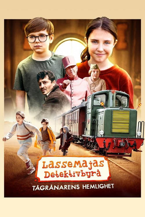 Plakat filmu: Biuro Detektywistyczne Lassego i Mai. Rabuś z pociągu